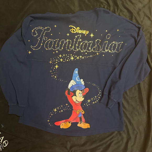 Disney Tops - Imagineer Rare Cast Member Spirit Jersey Fantasia Mickey Mouse Large Navy Gold